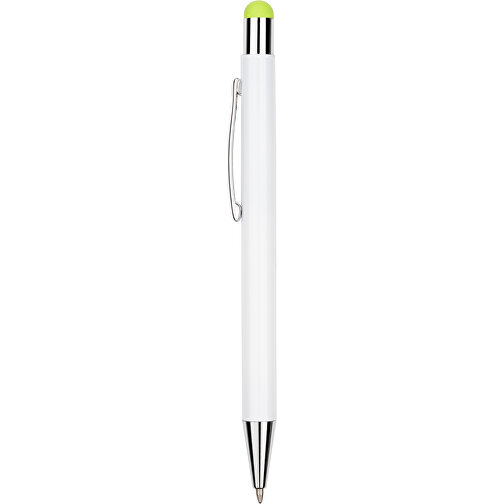 Kugelschreiber Philadelphia , Promo Effects, weiß/grün, Aluminium, 13,50cm x 0,80cm (Länge x Breite), Bild 3