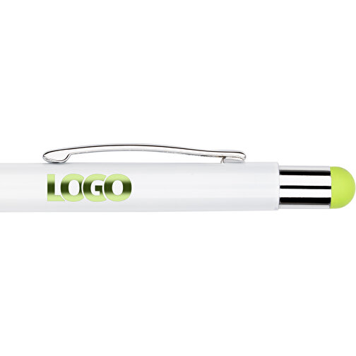 Kugelschreiber Philadelphia , Promo Effects, weiß/grün, Aluminium, 13,50cm x 0,80cm (Länge x Breite), Bild 8