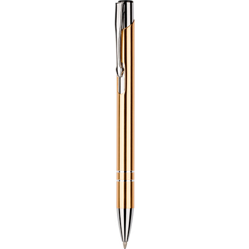 Kugelschreiber New York Glänzend , Promo Effects, gold, Metall, 13,50cm x 0,80cm (Länge x Breite), Bild 1