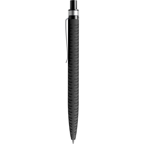 Prodir QS03 Soft Touch PRS Push Kugelschreiber , Prodir, schwarz/silber, Kunststoff/Metall, 14,10cm x 1,60cm (Länge x Breite), Bild 2