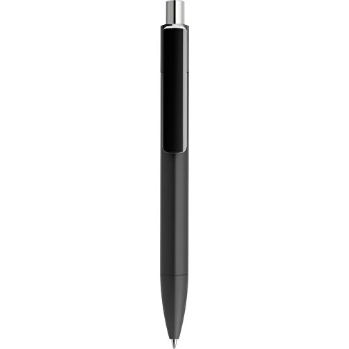 Prodir DS4 Soft Touch PRR Push Kugelschreiber , Prodir, schwarz-silber poliert, Kunststoff, 14,10cm x 1,40cm (Länge x Breite), Bild 1