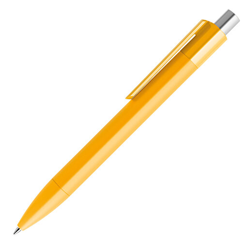 Prodir DS4 PMM Push Kugelschreiber , Prodir, gelb / silber satiniert, Kunststoff, 14,10cm x 1,40cm (Länge x Breite), Bild 4