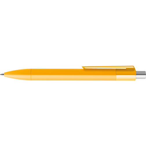 Prodir DS4 PMM Push Kugelschreiber , Prodir, gelb / silber satiniert, Kunststoff, 14,10cm x 1,40cm (Länge x Breite), Bild 5
