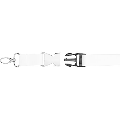 Schlüsselband Standard Oval , Promo Effects, weiß, Polyester, 105,00cm x 2,50cm (Länge x Breite), Bild 5