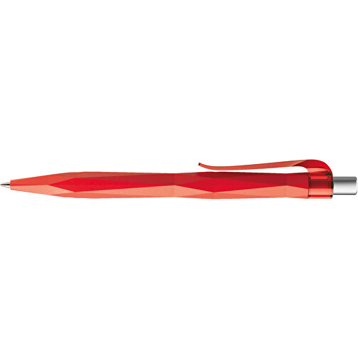 Prodir QS20 PRT Push Kugelschreiber , Prodir, rot / silber satiniert, Kunststoff/Metall, 14,10cm x 1,60cm (Länge x Breite), Bild 5