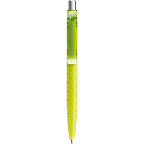 Prodir QS01 PRT Push Kugelschreiber , Prodir, gelbgrün/silber satiniert, Kunststoff/Metall, 14,10cm x 1,60cm (Länge x Breite), Bild 1