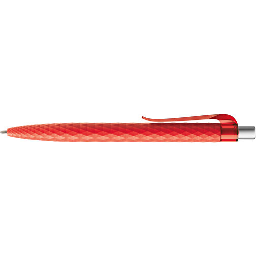 Prodir QS01 PMT Push Kugelschreiber , Prodir, rot/silber satiniert, Kunststoff/Metall, 14,10cm x 1,60cm (Länge x Breite), Bild 5