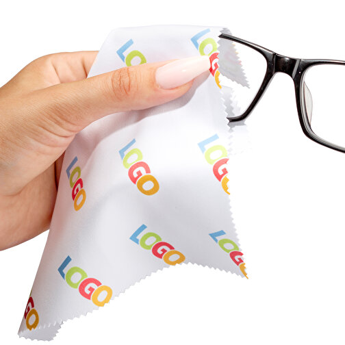 Panno per pulire gli occhiali in PET riciclato, 30 x 40 cm, Immagine 4