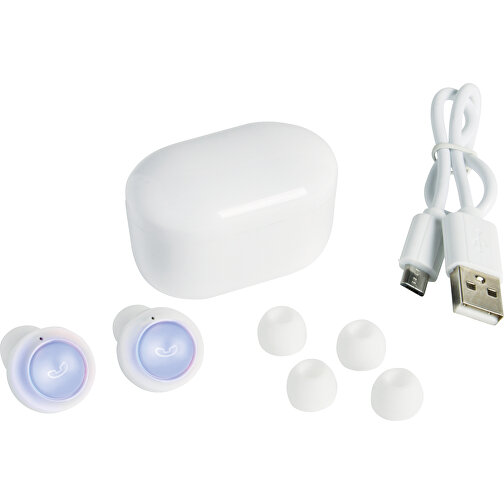 Wireless-In-Ear-Kopfhörer NEXT GENERATION , weiß, Kunststoff, 5,40cm x 3,30cm x 3,40cm (Länge x Höhe x Breite), Bild 2