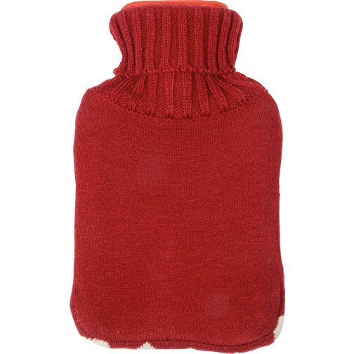 Wärmflasche CUDDLE , rot, Gummi / Polyacryl, 24,40cm x 4,20cm x 13,70cm (Länge x Höhe x Breite), Bild 2
