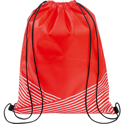 Turnbeutel BRILLIANT , rot, 210D Polyester, 44,00cm x 34,00cm (Länge x Breite), Bild 1