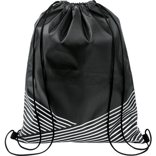 Turnbeutel BRILLIANT , schwarz, 210D Polyester, 44,00cm x 34,00cm (Länge x Breite), Bild 1