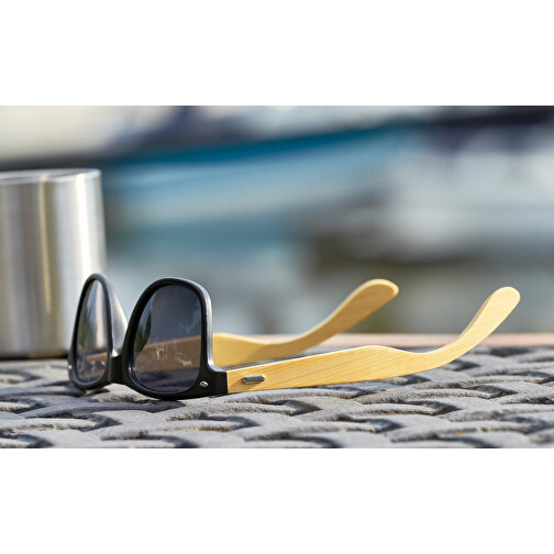 Sonnenbrille BAMBOO LINE , braun, schwarz, Bambus / Kunststoff / Polyacryl, 1,00cm (Länge), Bild 2