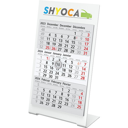 Kalendarz biurkowy Desktop 3 Color Bestseller, 1 rok, bialy, Obraz 1