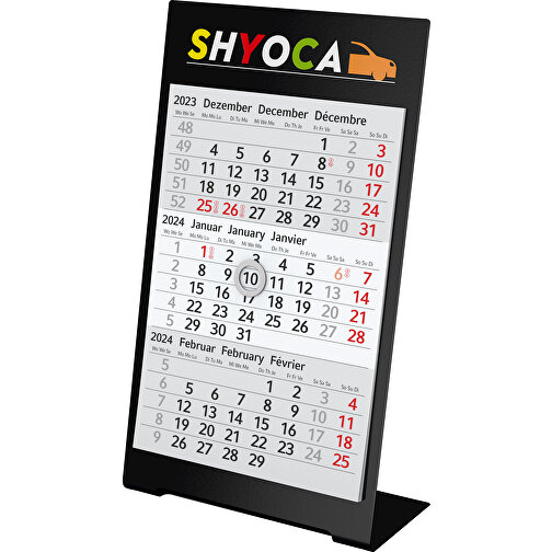 Kalendarz biurkowy Desktop 3 Colour Bestseller, 1 rok, czarny, Obraz 1