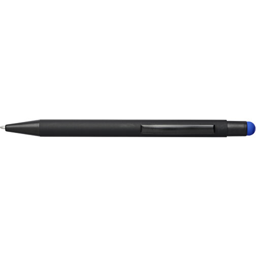 Dax Gummi-Stylus-Kugelschreiber , schwarz / royalblau, ABS Kunststoff, Metall, 14,00cm (Länge), Bild 5