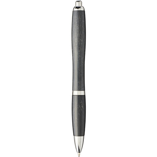 Nash Kugelschreiber Aus Weizenstroh Mit Chromspitze , Green Concept, schwarz, ABS-Kunststoff, Weizenstroh, 14,00cm (Länge), Bild 6