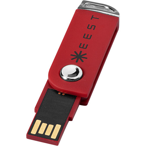 Swivel Rectangular USB-Stick , rot MB , 32 GB , Kunststoff MB , 5,40cm x 1,70cm x 0,70cm (Länge x Höhe x Breite), Bild 2