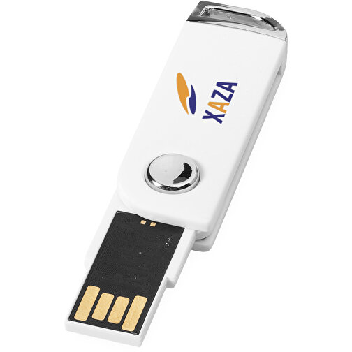 Swivel Rectangular USB-Stick , weiß MB , 16 GB , Kunststoff MB , 5,40cm x 1,70cm x 0,70cm (Länge x Höhe x Breite), Bild 2