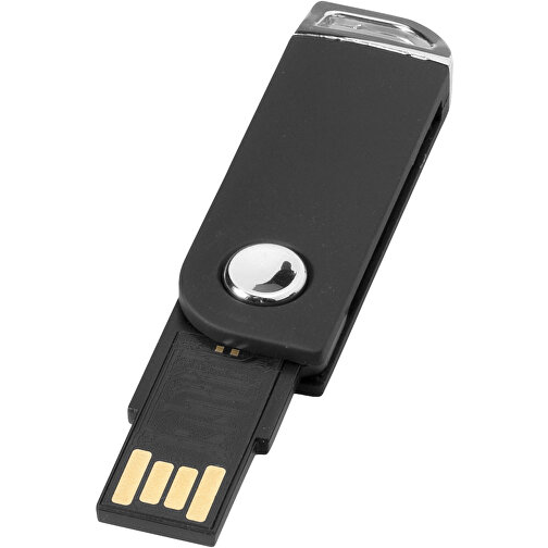 Swivel Rectangular USB-Stick , schwarz MB , 32 GB , Kunststoff MB , 5,40cm x 1,70cm x 0,70cm (Länge x Höhe x Breite), Bild 1