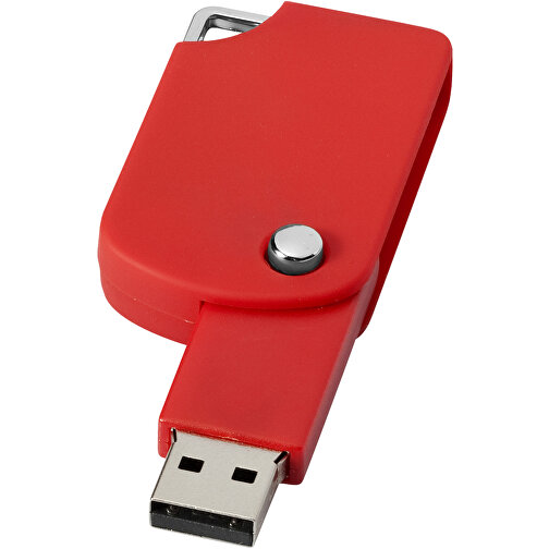 Swivel Square USB-Stick , rot MB , 32 GB , Kunststoff MB , 5,00cm x 3,10cm x 1,00cm (Länge x Höhe x Breite), Bild 1