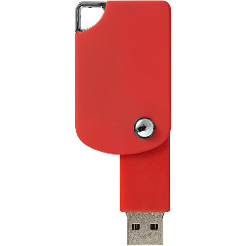 Swivel Square USB-Stick , rot MB , 32 GB , Kunststoff MB , 5,00cm x 3,10cm x 1,00cm (Länge x Höhe x Breite), Bild 3