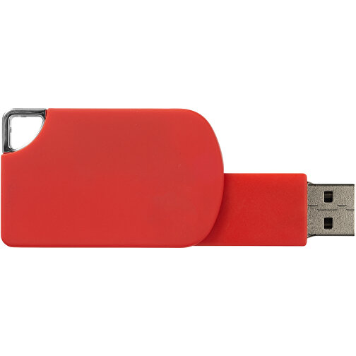 Swivel Square USB-Stick , rot MB , 1 GB , Kunststoff MB , 5,00cm x 3,10cm x 1,00cm (Länge x Höhe x Breite), Bild 4