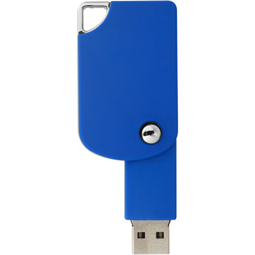 Swivel Square USB-Stick , blau MB , 8 GB , Kunststoff MB , 5,00cm x 3,10cm x 1,00cm (Länge x Höhe x Breite), Bild 3