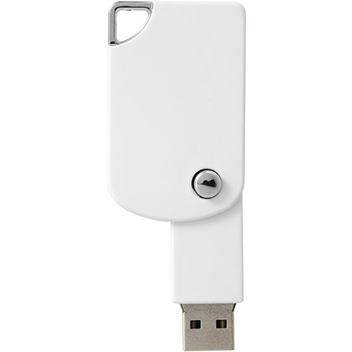 Swivel Square USB-Stick , weiss MB , 8 GB , Kunststoff MB , 5,00cm x 3,10cm x 1,00cm (Länge x Höhe x Breite), Bild 3