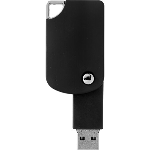 Swivel Square USB-Stick , schwarz MB , 8 GB , Kunststoff MB , 5,00cm x 3,10cm x 1,00cm (Länge x Höhe x Breite), Bild 3