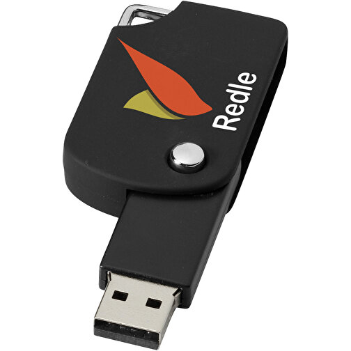 Swivel Square USB-Stick , schwarz MB , 2 GB , Kunststoff MB , 5,00cm x 3,10cm x 1,00cm (Länge x Höhe x Breite), Bild 2