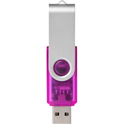 Rotate Transculent USB-Stick , rosa MB , 32 GB , Kunststoff, Aluminium MB , 5,80cm x 1,90cm x 1,00cm (Länge x Höhe x Breite), Bild 3