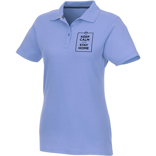 Helios Poloshirt Für Damen , hellblau, Piqué Strick 100% BCI Baumwolle, 180 g/m2, M, , Bild 3