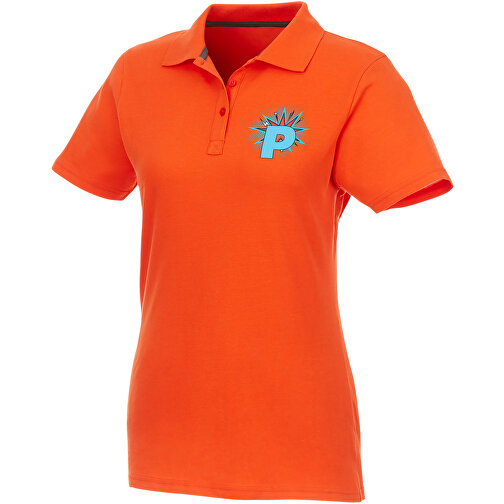 Helios Poloshirt Für Damen , orange, Piqué Strick 100% BCI Baumwolle, 180 g/m2, XS, , Bild 2