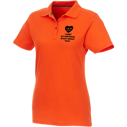 Helios Poloshirt Für Damen , orange, Piqué Strick 100% BCI Baumwolle, 180 g/m2, XS, , Bild 3