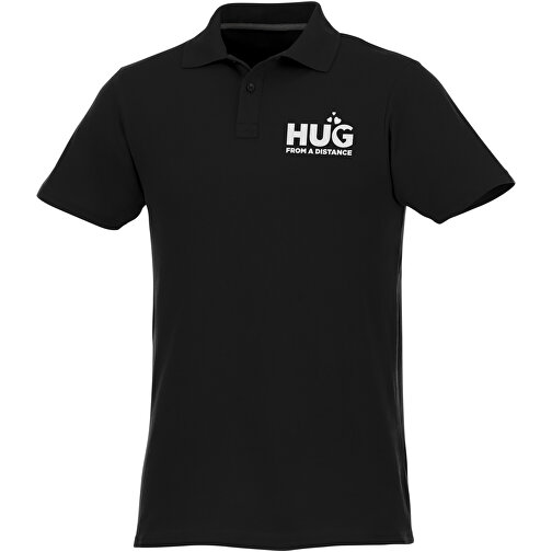 Helios Poloshirt Für Herren , schwarz, Piqué Strick 100% BCI Baumwolle, 180 g/m2, 5XL, , Bild 3