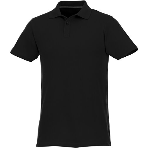 Helios Poloshirt Für Herren , schwarz, Piqué Strick 100% BCI Baumwolle, 180 g/m2, L, , Bild 1