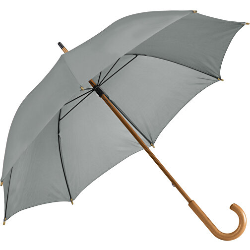 BETSEY. Regenschirm Aus 190T-Polyester Mit Holzgriff , grau, 190T Polyester, , Bild 1