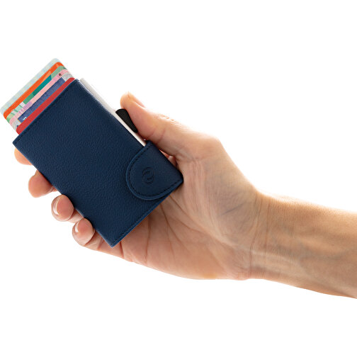 C-Secure RFID Kartenhalter Und Geldbörse, Blau , blau, PU, 9,50cm x 1,60cm (Länge x Höhe), Bild 8