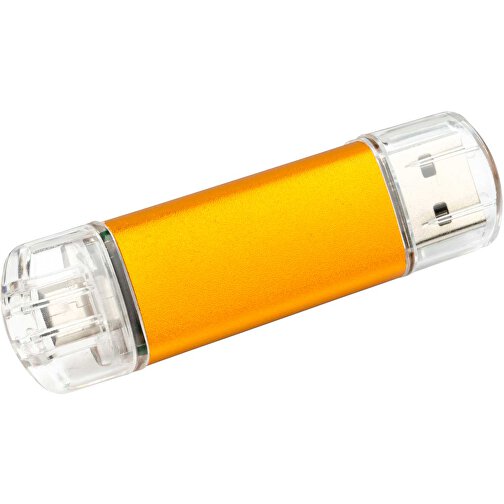 USB-Stick ALU SMART 2.0 64GB , Promo Effects MB , orange MB , 65 GB , Aluminium MB , 3 - 10 MB/s MB , 3,80cm x 1,75cm (Länge x Breite), Bild 1