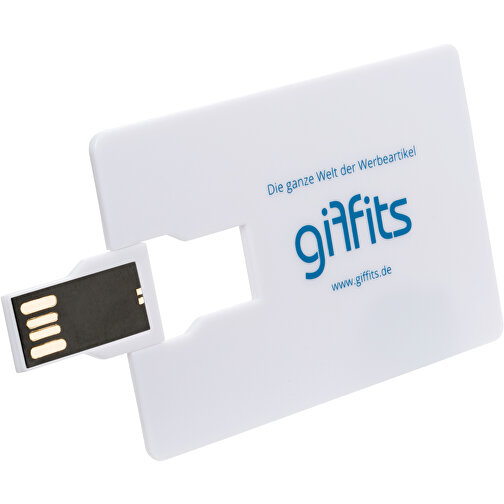 USB Stick CARD Click 2.0 64GB , Promo Effects MB , weiß MB , 65 GB , Kunststoff MB , 3 - 10 MB/s MB , 8,60cm x 0,15cm x 5,40cm (Länge x Höhe x Breite), Bild 5