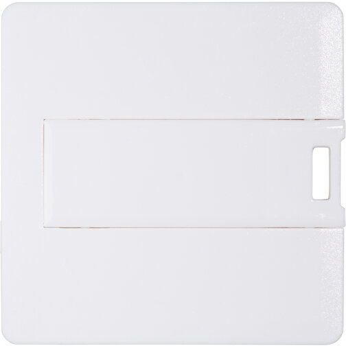 USB-Stick CARD Square 2.0 64GB Mit Verpackung , Promo Effects MB , weiss MB , 65 GB , Kunststoff MB , 3 - 10 MB/s MB , 4,00cm x 0,20cm x 4,00cm (Länge x Höhe x Breite), Bild 1