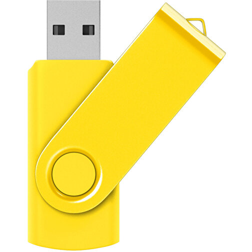 USB Stick Swing Color 64GB , Promo Effects MB , gelb MB , 65 GB , Kunststoff/ Aluminium MB , 3 - 10 MB/s MB , 5,70cm x 1,00cm x 1,90cm (Länge x Höhe x Breite), Bild 1