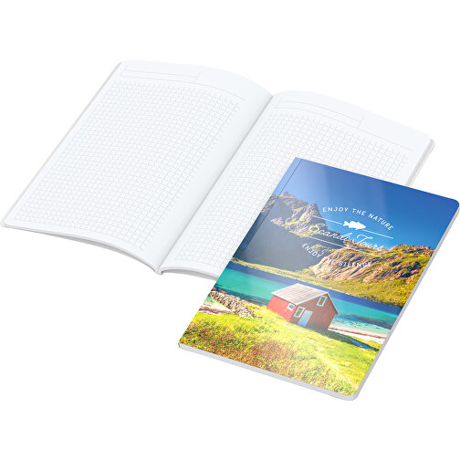Notizbuch Copy-Book White Bestseller A5, Matt-individuell , matt-individuell, Hochweißes Schreibpapier 90 g/m², 21,00cm x 14,80cm (Länge x Breite), Bild 1