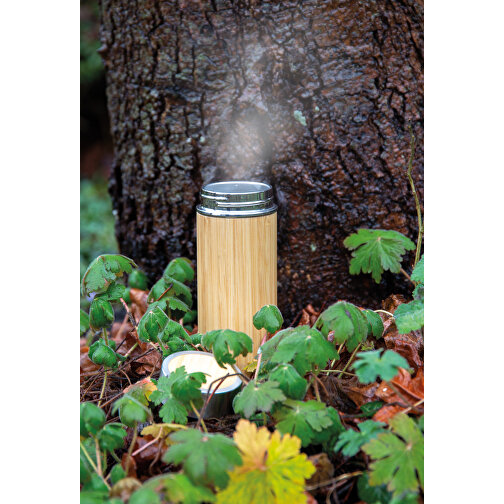 Auslaufsichere Bambus-Vakuumflasche, Braun , braun, Bambus, 19,80cm (Höhe), Bild 9