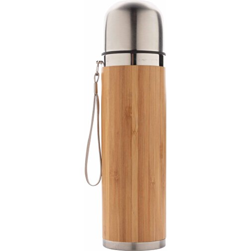 Auslaufsichere Bambus-Vakuumflasche, Braun , braun, Bambus, 24,30cm (Höhe), Bild 3