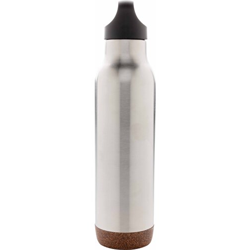 Auslaufsichere Vakuum-Flasche Mit Kork, Silber , silber, Edelstahl, 29,00cm (Höhe), Bild 3