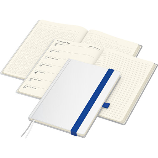 Buchkalender Match-Hybrid Creme Bestseller, Cover-Star Matt, Mittelblau , blau, Schreibpapier 90 g/m², 21,00cm x 14,80cm (Länge x Breite), Bild 2