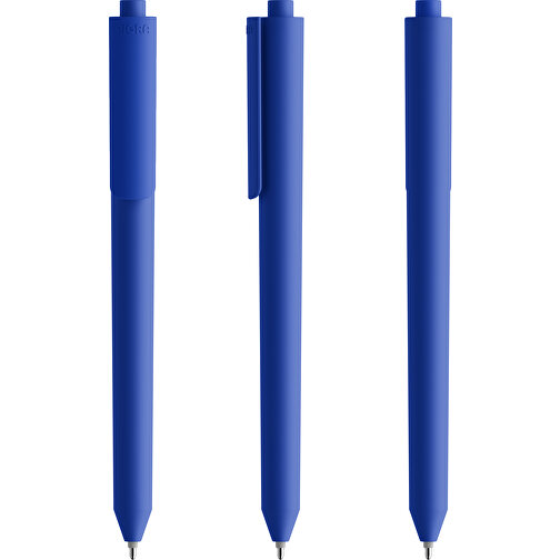 Pigra P03 Soft Touch Push Kugelschreiber , dunkelblau, ABS-Kunststoff, 14,00cm x 1,30cm (Länge x Breite), Bild 6