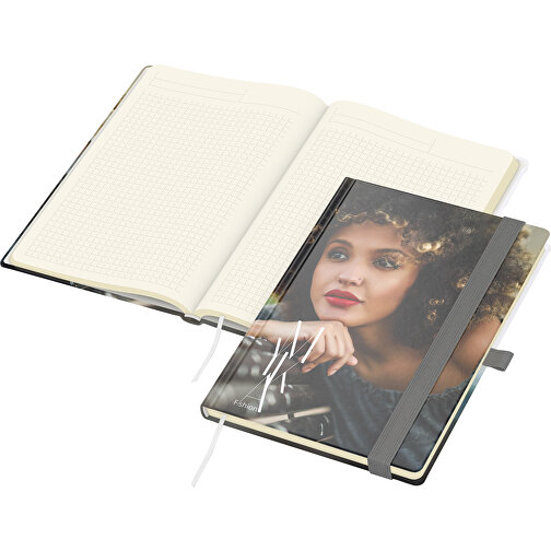 Anteckningsbok Match-Book Cream A5 Bestseller, matt, silvergrå, Bild 1